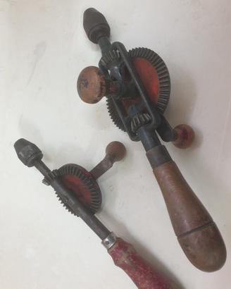 coppia di trapani a manovella  vintage anni 50