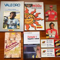 Libri, cartoline e adesivi su F1 e Motomondiale