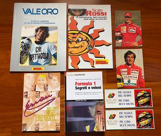 Libri, cartoline e adesivi su F1 e Motomondiale
