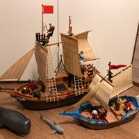 Playmobil Pirati(2 Galeoni,Squalo Bianco e Balena)