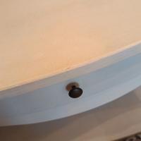 consolle in legno completa di specchio 
