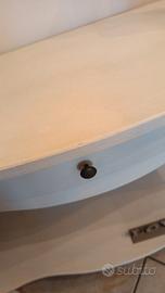 consolle in legno completa di specchio 