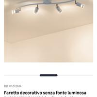 Faretti decorativi grigio direzionali 4 luci