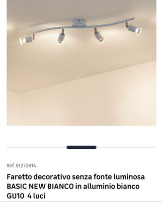 Faretti decorativi grigio direzionali 4 luci