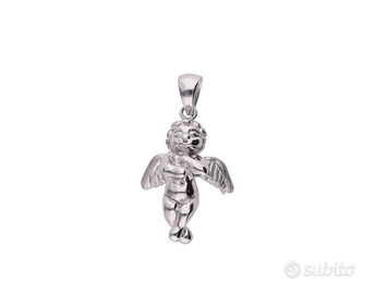 Ciondolo in Oro Bianco 18Kt 750 - Angioletto 2,63g