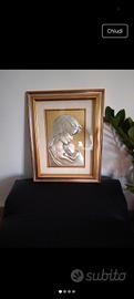 quadro Madonna con bambino argento 996