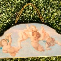 Quadro in legno massello con Piccoli Angeli