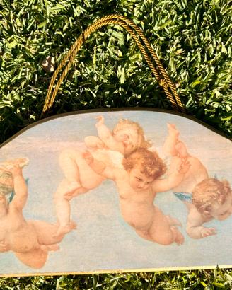 Quadro in legno massello con Piccoli Angeli