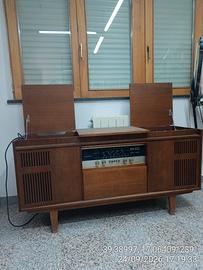 MOBILE VINTAGE CON RADIO E GIRADISCHI