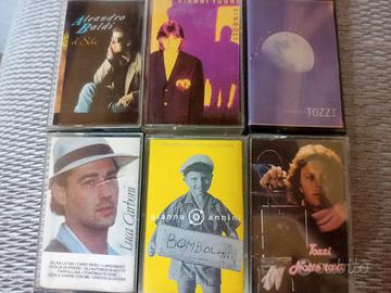 lotto 6 cassette musicali vintage