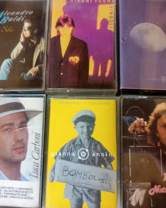 lotto 6 cassette musicali vintage