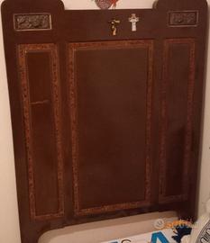 Letto in ferro con materasso e rete a doghe