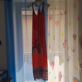 vestito lungo fiori made in italy prato nuovo