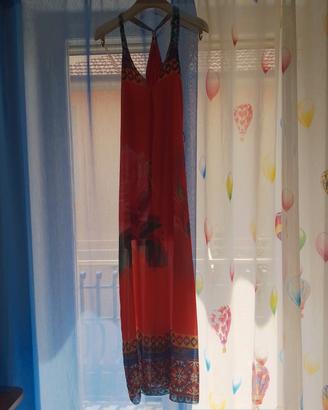 vestito lungo fiori made in italy prato nuovo