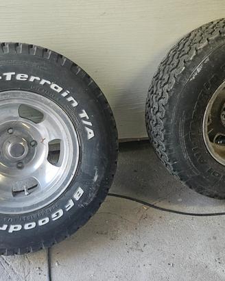 coppia di cerchi e gomme BF goodrich