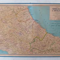 Antica Cartina geografica Abruzzo Molise - 1987