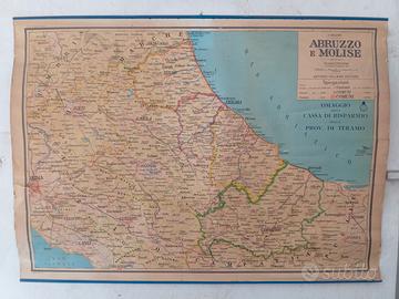 Antica Cartina geografica Abruzzo Molise - 1987