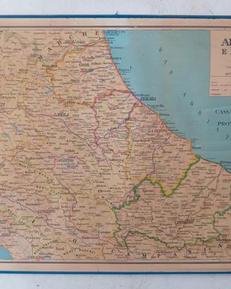 Antica Cartina geografica Abruzzo Molise - 1987
