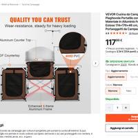 Cucina piehevole da campeggio