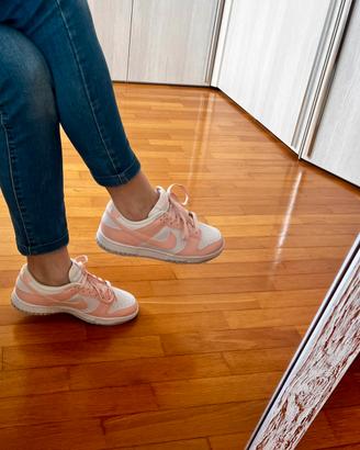 Nike dunk bianche e rosa