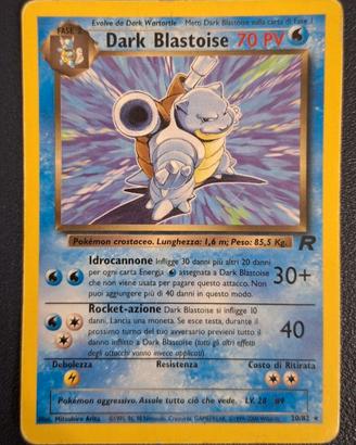 Carta Pokemon Dark Blastoise Team Rocket Ita