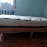 letto singolo,doghe e materasso 