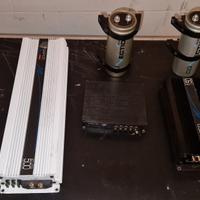 Amplificatori Zapco Helix e condensatori Audison 