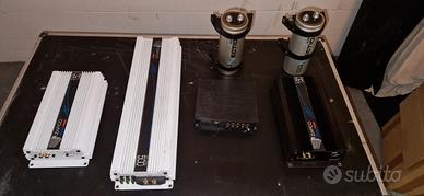 Amplificatori Zapco Helix e condensatori Audison 