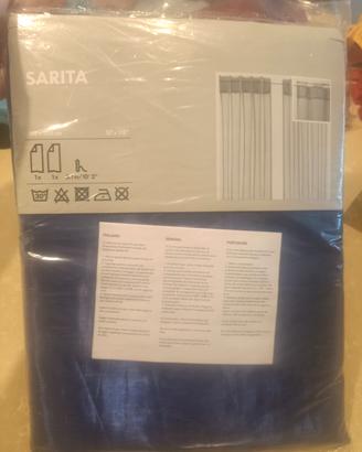 coppia tende blu ikea