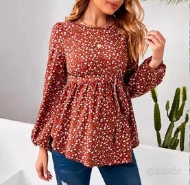 BLUSA PREMAMAN motivo floreale 