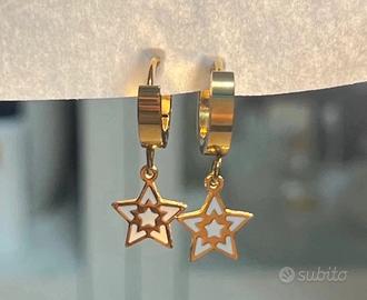 Orecchini stella color oro