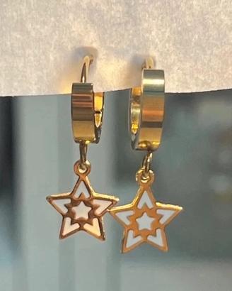 Orecchini stella color oro