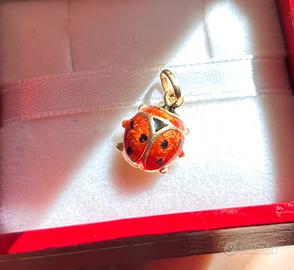 Coccinella in oro 18 carati 750 vintage