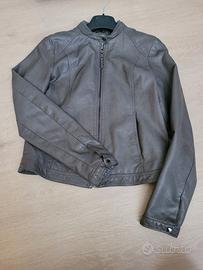 Alcott giacca Ecopelle grigia stile biker vintage