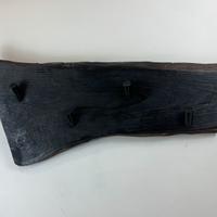 Appendiabiti Artigianale in Legno Bruciato