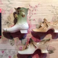 Tris scarpette porcellana vintage