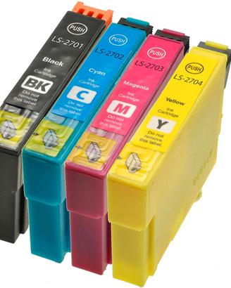 4 Cartucce compatibili Epson 27 serie sveglia