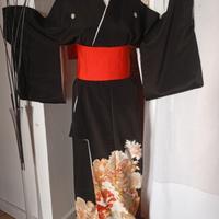 kimono Tomesode giapponese antico in seta 