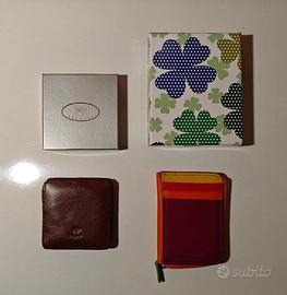 3 PORTAMONETE in pelle SERGIO TACCHINI ed EFFETTY