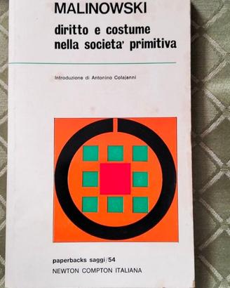 Saggio Diritto e costume nella società primitiva