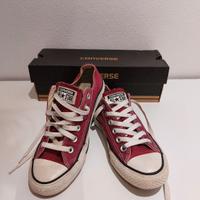 Scarpe tela Converse All Star bordeaux basse mis 3
