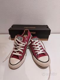 Scarpe tela Converse All Star bordeaux basse mis 3