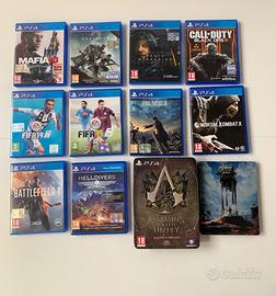 Lotto 12 Giochi PS4 + Steelbook