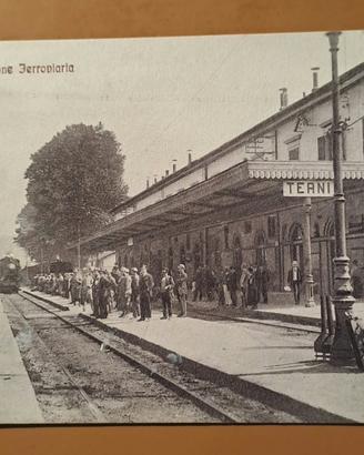 Cartolina Terni interno stazione ferroviaria