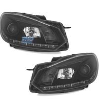 FARI VOLKSWAGEN VW GOLF 6 08-12 DRL FONDO NERO