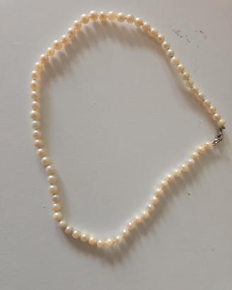 Collana perle color champagne elegante vintage