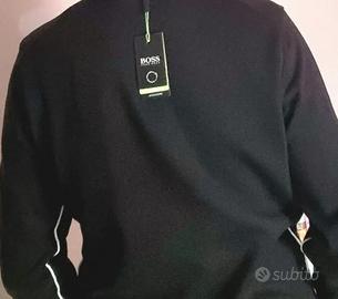 BOSS Pullover Uomo Tg M Maglia felpa cotone 100%