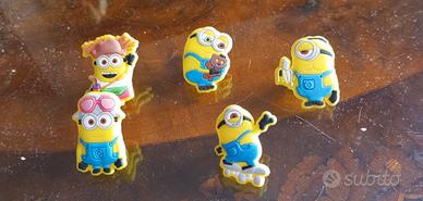 5 topper/decorazioni per matite/penne MINIONS