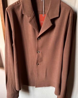Camicia uomo color  nocciola nuova