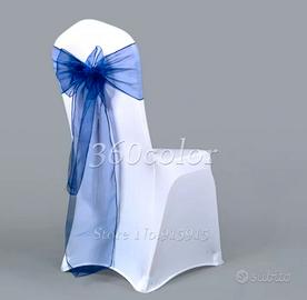 Teli blu in organza per decoro sedie (21pz)
